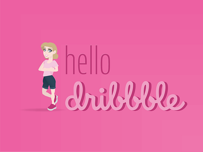 Hello Dribble debut 01 debutshot design dribbble invite illustrator minimalist