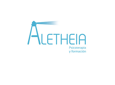 Aletheia azul animation icon illustration logo vector