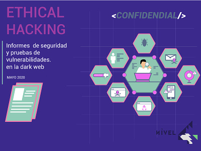 ethical hacking diseño ilustración typography