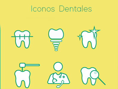 iconos dentales diseño icon illustration vector