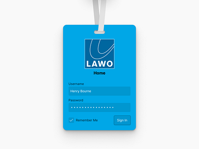 Lawo Home – Sign In lanyard lawo login nametag password sign in ui username