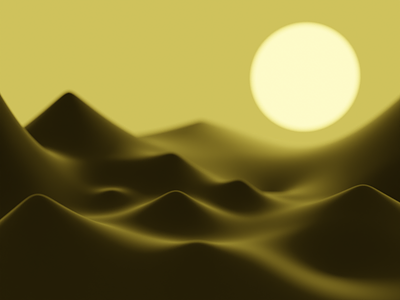 Dusky Landscape blender blender3d desert landscape soft sun wallpaper