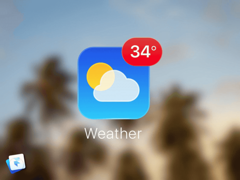 Dynamic Apple iOS icon concept apple day framer icon ios night weather