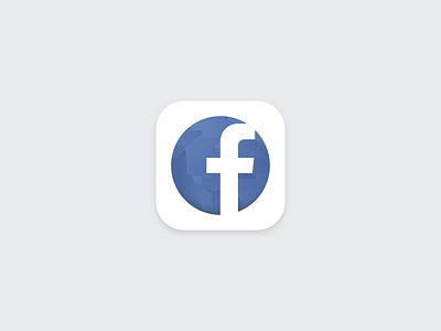 Facebook App Icon Concept app blue concept f facebook icon vision world