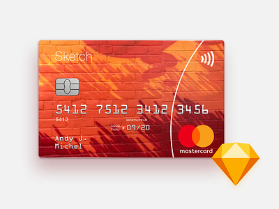 Sketch Mastercard Freebie bank card credit credit card finance fintech freebie mastercard money sketch template ui