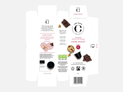 Coffee Capsule Box #1 box branding capsules chocolate coffee ethical flavour organic packaging taste type typography