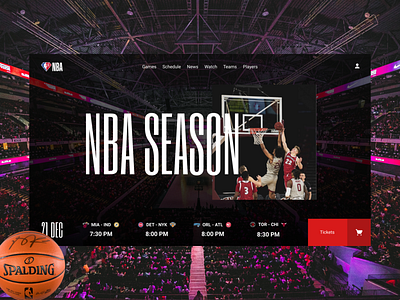 NBA - Hero Redesign basketball branding design desktop nba redesign ui ui design web design website