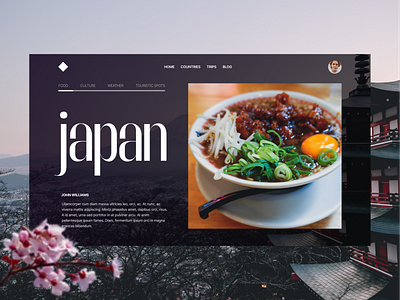 Travel website desktop japan travel ui web design