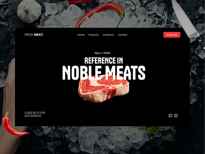 Fresh Meat - Homepage branding butcher concept desktop meat shop ui ui design web web design