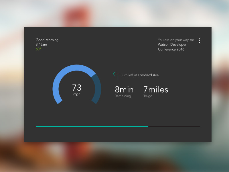 SFO Trip Dashboard watson 10 dailyui car