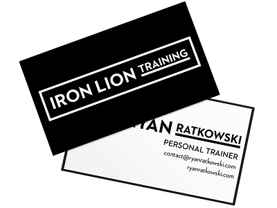 Iron Lion Training Logo business card identity design logo design