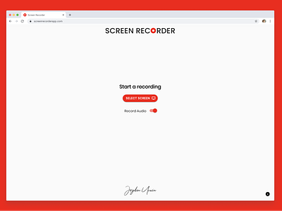 Screen Recorder | a free, web-based screen recording web app app material design ui web web app web application website