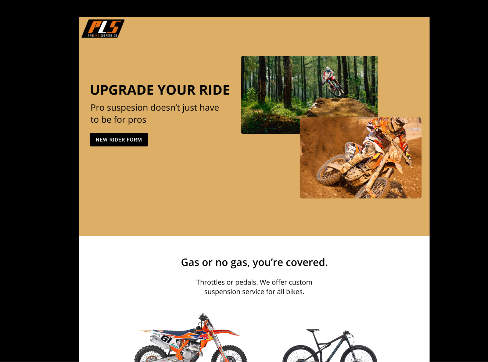Proline Suspension site by Jaydan Urwin on Dribbble