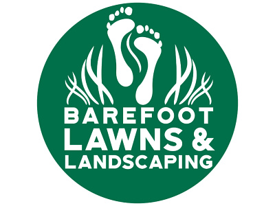 Barefoot Lawns & Landscaping logo branding logo logo design