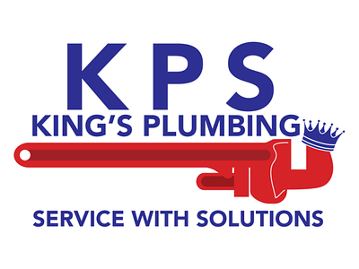 King's Plumbing Service logo illustrator logo logo design