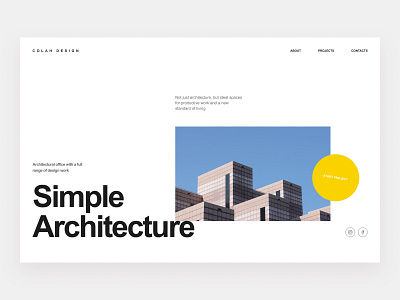 Simple architectural clean design figma mi minimal minimalist ui uxui web