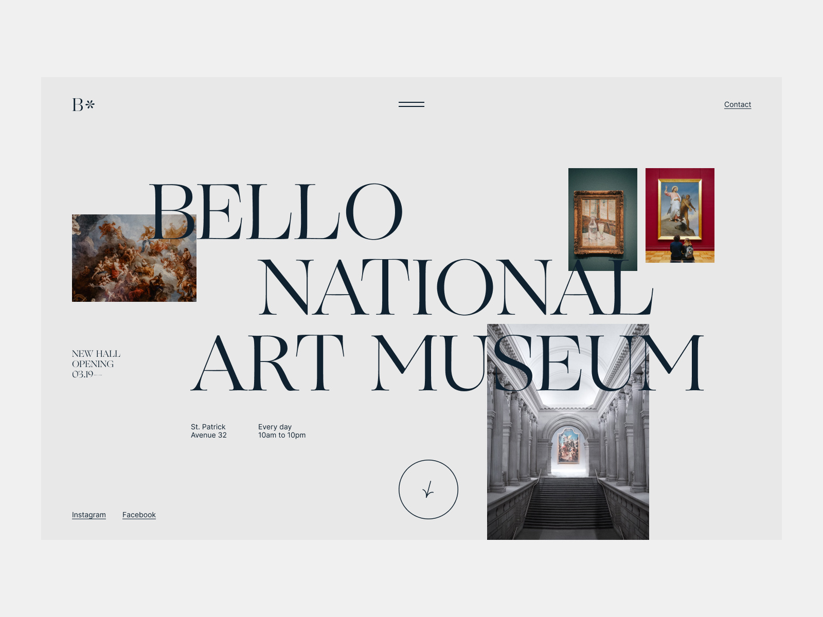 National art museum website design by Mikhail Kovtun on Dribbble