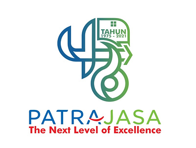 Patra Jasa 46th Anniversary Logo Design Competition 46 abstract anniversary brand branding contest design elegant graphic design logo modern number numbers simple