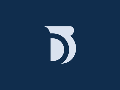 Letter DB + Cannon or Eagle Head brand design elegant initial letter logo logotypes modern monogram simple
