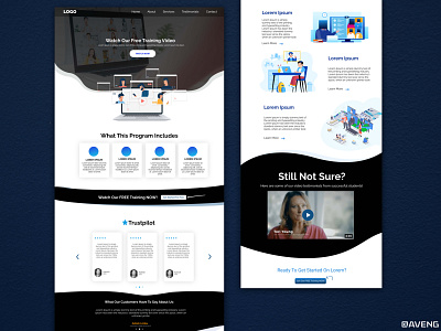 Webinar Landing Page aveng design figma graphic design landingpage sketch ui ux uxui webinar webpage website xd