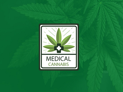 design cbd oil medical cannabis weed marijuana logo