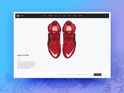 Nitro - Product details category layout ecommerce ecommerce design ecommerce template ecommerce website product detail psd shop details web design.