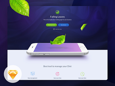 One Page App Landing page - Free giveaway