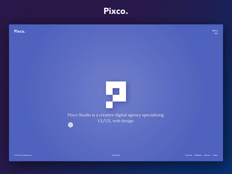 Pixco - Digital Creative Agency Homepage animation k3nnyart pixel homepage creative