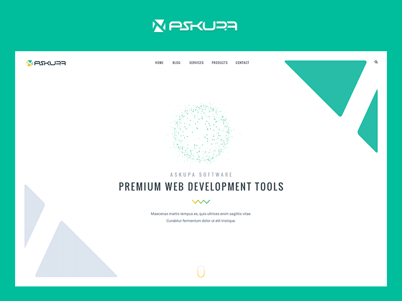Askupa website redesign after effect animation circle creative development loop parallax portfolio smooth software vietnamese