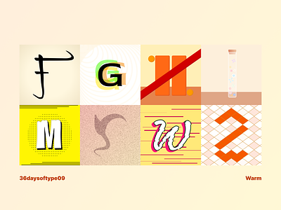 36daysoftype09 - Warm Vibe challenge design figma illustration type typography