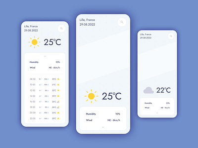 Minimal Weather App (weekly warm-up) app challenge design figma mobile ui vector warmup weather