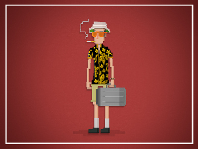 Hunter S Thompson Pixel art