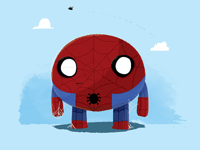 Chubby Spiderman comics cute hero man marvel parker peter spider web