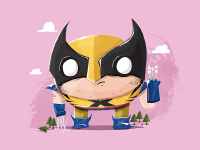 Chubby Wolverine claws comics cute forrest hughjackman logan marvel mashmallows superhero wolverine