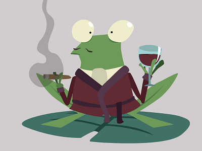 Mr.Toad cigar frog moustache smokingjacket toad willows windinthewillows wine