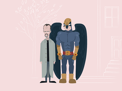 Birdman birdman cartoon illustration keaton micheal movies oscars superhero