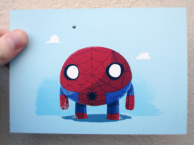 Chubby Spiderman Prints chubby comics illustration marvel peter parker postcards prints spiderman super hero web