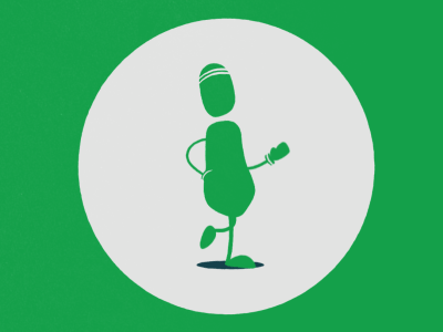 Mind, Body & Health animated gif animation apple fruit gif green health illustration jog meditation run