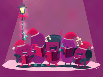 Carol Singers carol singers cartoon christmas cute festive holiday hyms illustration music singing xmas
