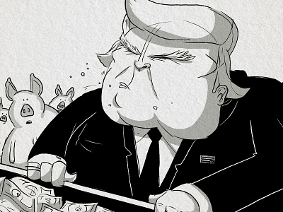 Trump cartoon illustration trump