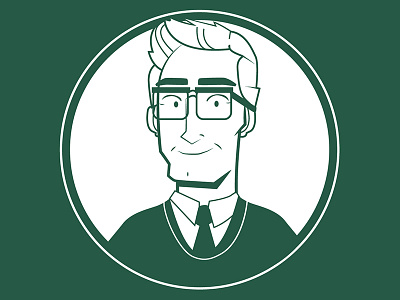 Green Gentleman cartoon character design design glasses green illustration man