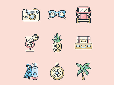 Island Travel Icons