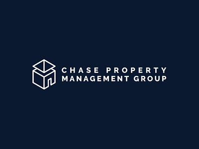 Chase Property Management branding home house identity logo navy real estate