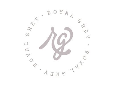 Royal Grey Logo branding circle logo seal