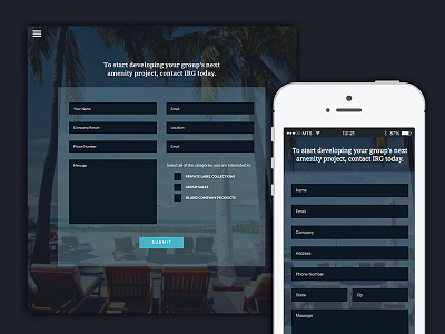 Island Retail Group Website contact form layout mobile responsive web design website