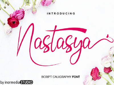 Nastasya brand branding caligraphy font cute font illustration modern font professional quote script shirt swash swash typogaphy typeface typogaphy vector vintage wedding invitation