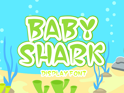Baby Shark Font brand branding design font illustration logo modern font professional quote shirt