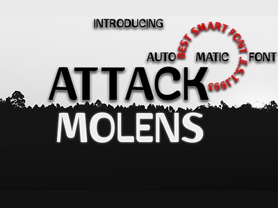 Attack Molens Font branding design font illustration logo modern font professional shirt typeface vintage