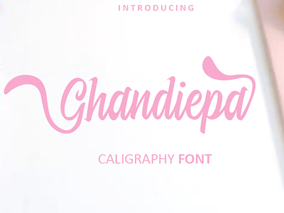 Ghandiepa Font beautiful best font branding calligraphy elegant ligature modern font popular font professional romantic font script shirt typeface wedding invitation