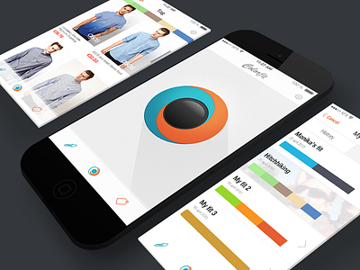 Colorfit Redesigned app blue clothing color fashion interface ios7 iphone mobile orange outfit